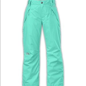The north face retro teal hyvent insulated ski / snow pants size xs